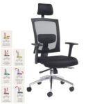 Gemini Fabric Mesh Task Chair in Black
