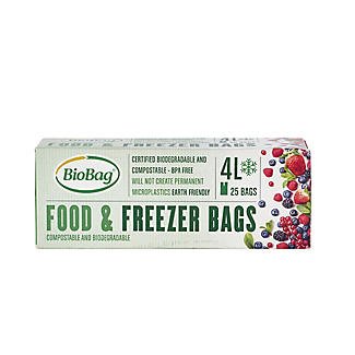 25 BioBag Eco Food & Freezer Bags 4L