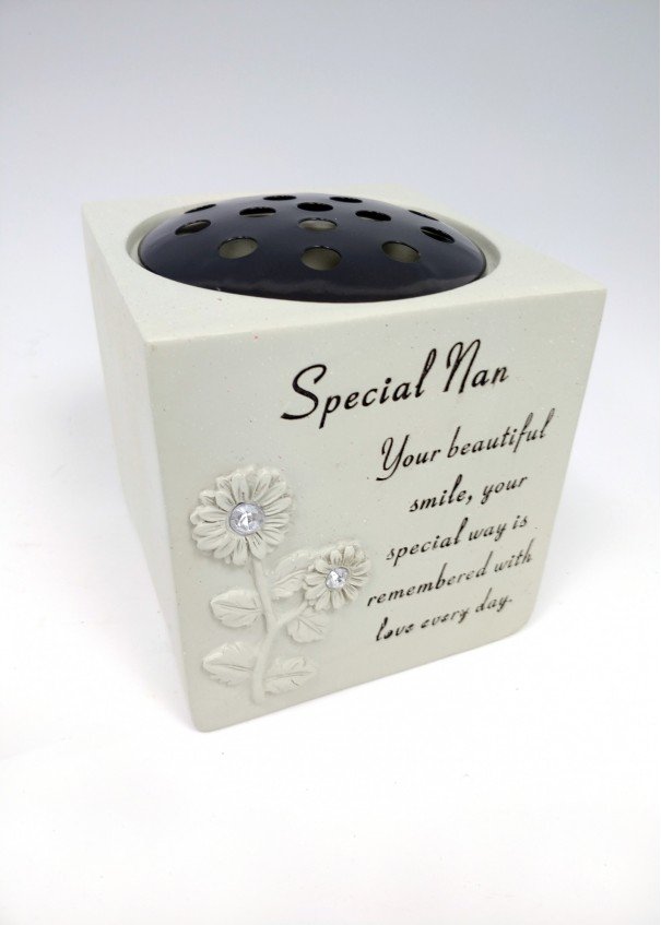 SPECIAL NANNA DIAMANTE GRAVE FLOWER POT
